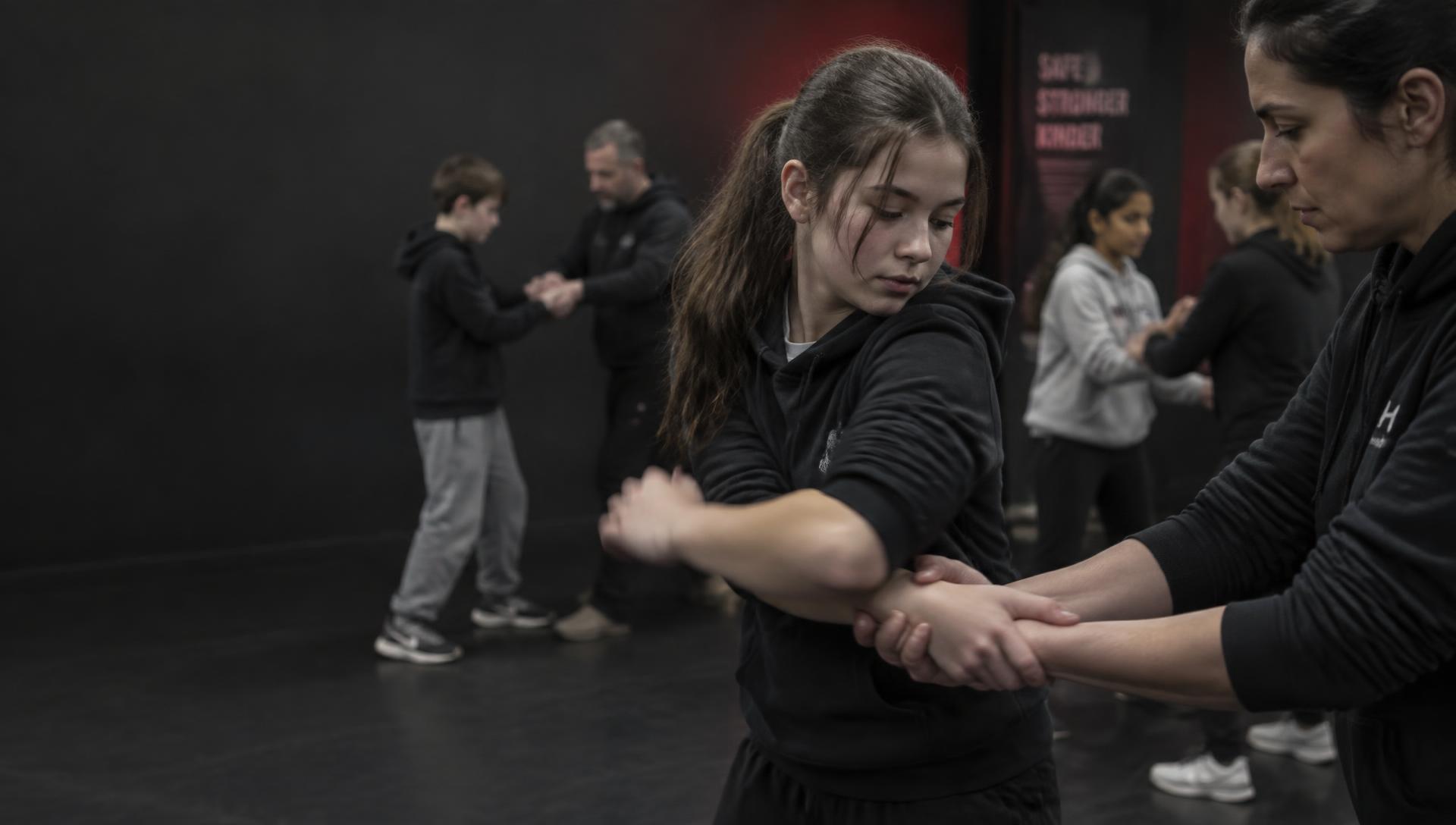 Patrick Cumiskey teaching a self defence class